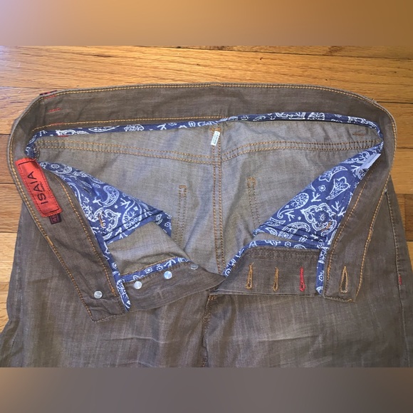 ISAIA Pants Slim Coral Cotton Tan 48R - Picture 5 of 9